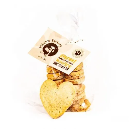 Banana Carrot Heart 8 Stack Dog Biscuit — All-Natural Dog Treat