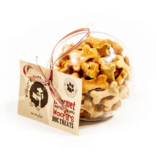 Sweet Potato Apple Mini Woofer Christmas Ball — All-Natural Dog Treat