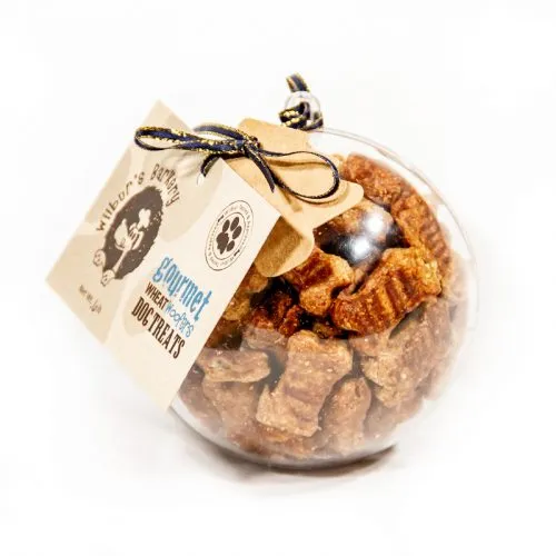 Wheat Mini Dog Biscuit Christmas Ball — All-Natural Dog Treat